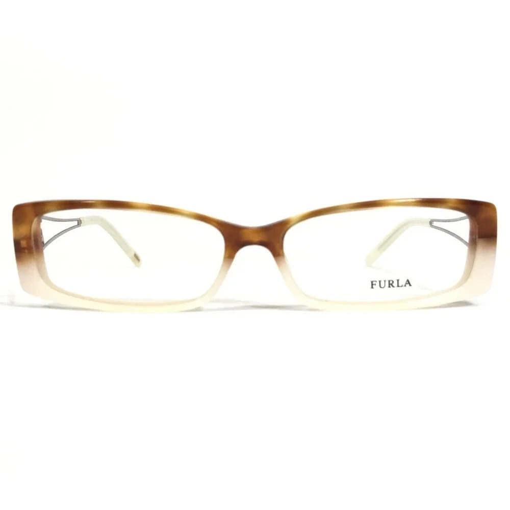 Furla Eyeglasses Frames TATIANA VU4553 COL.6FM Tortoise Ivory Gold 53-16-140